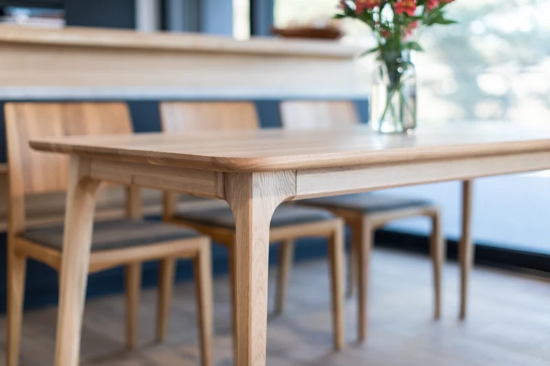 Table de salle à manger fixe en chêne massif TOKIO | VESKOR
