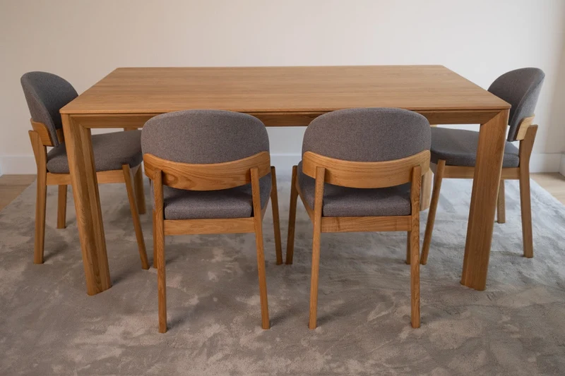 Table de salle à manger fixe en chêne massif DITA | VESKOR