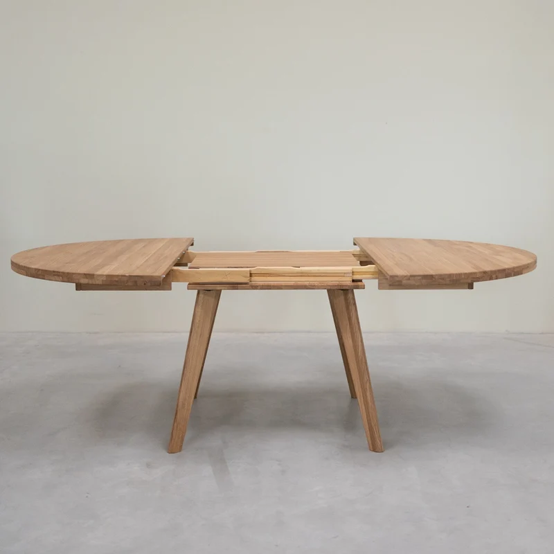 Table de salle à manger ronde et à rallonges en chêne massif LEA | NordicStory