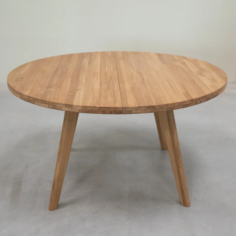 Table de salle à manger ronde et à rallonges en chêne massif LEA | NordicStory