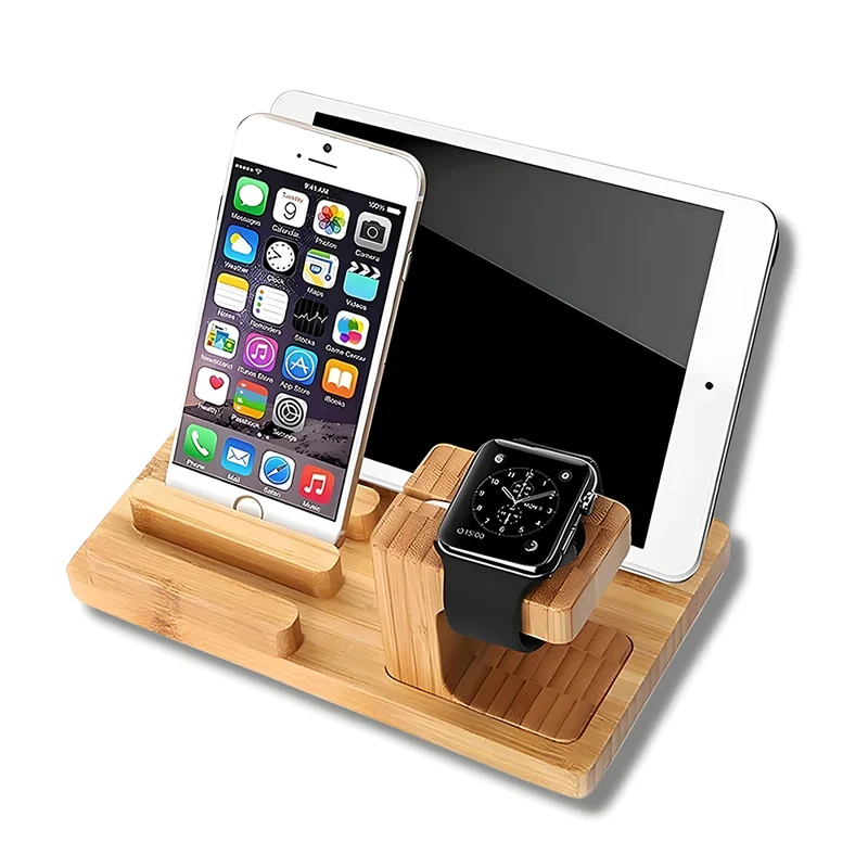 Support Telephone en Bois Polyvalent