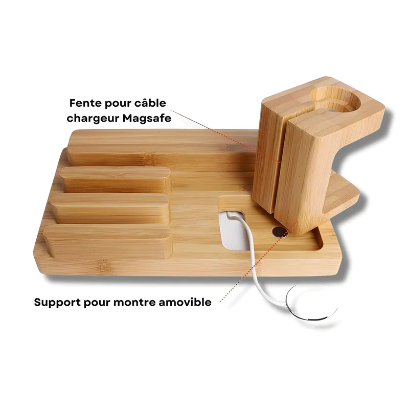 Support Telephone en Bois Polyvalent
