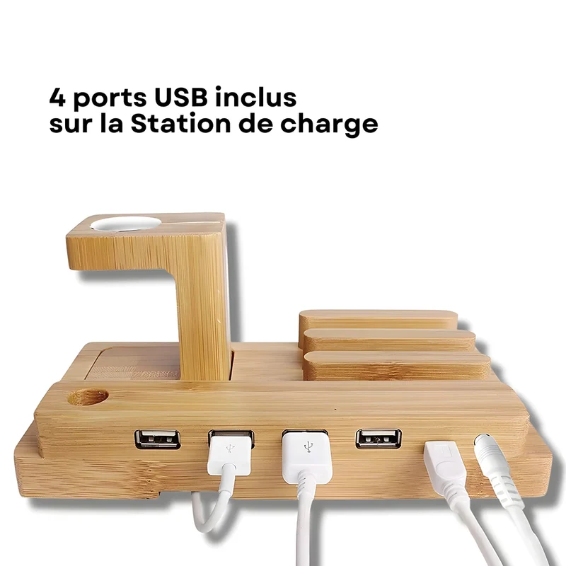 Support Telephone en Bois Polyvalent