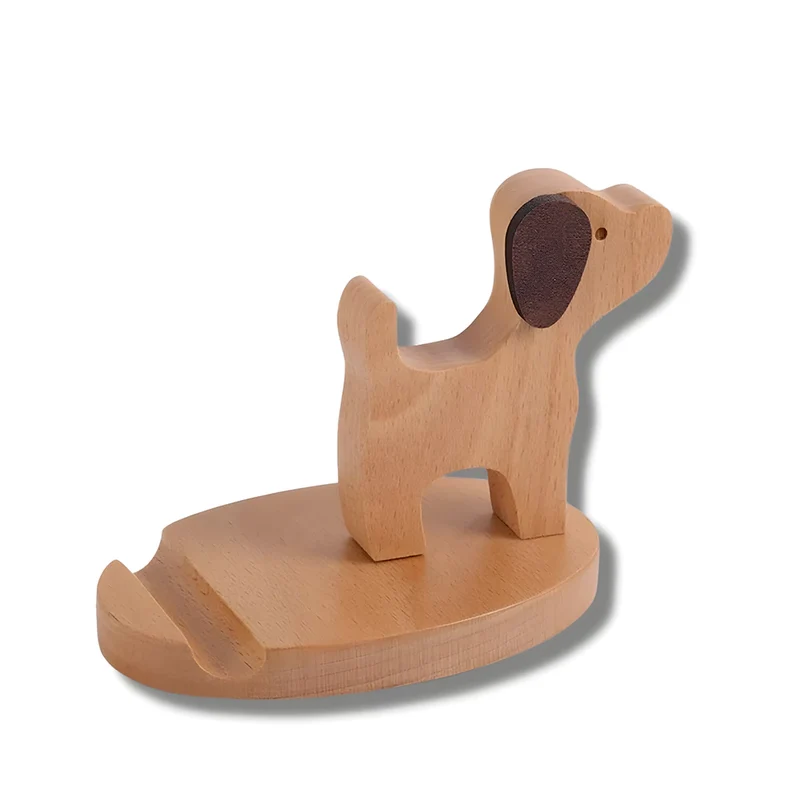 Support Telephone en Bois Style Animal