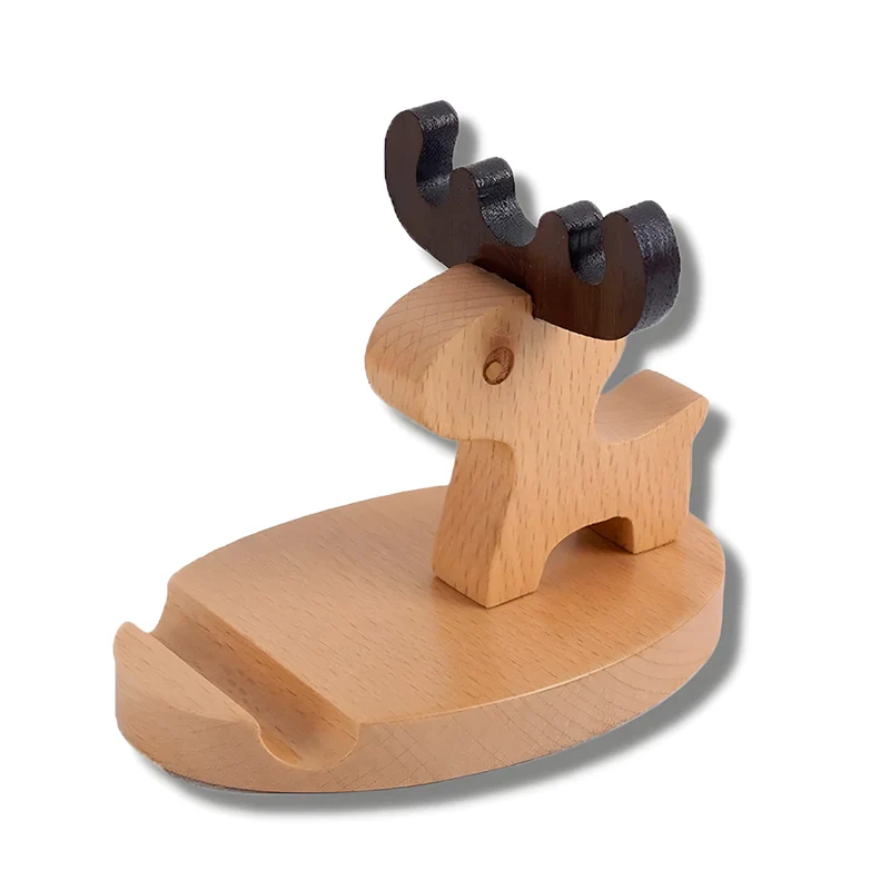 Support Telephone en Bois Style Animal