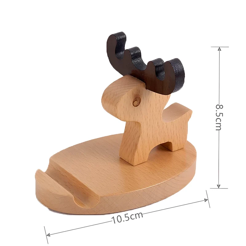 Support Telephone en Bois Style Animal