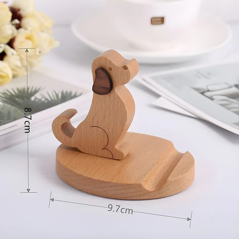 Support Telephone en Bois Style Animal
