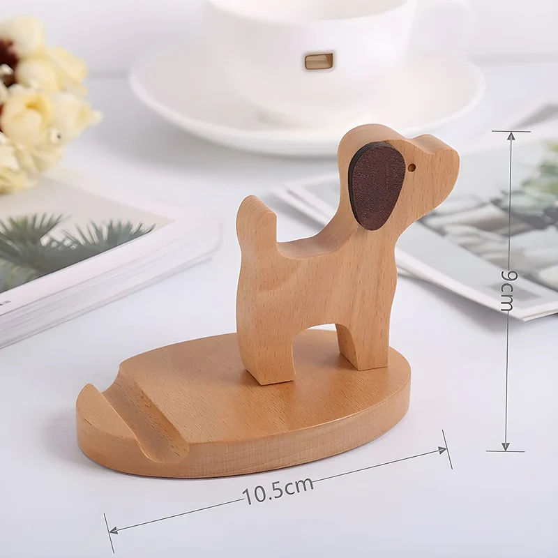 Support Telephone en Bois Style Animal