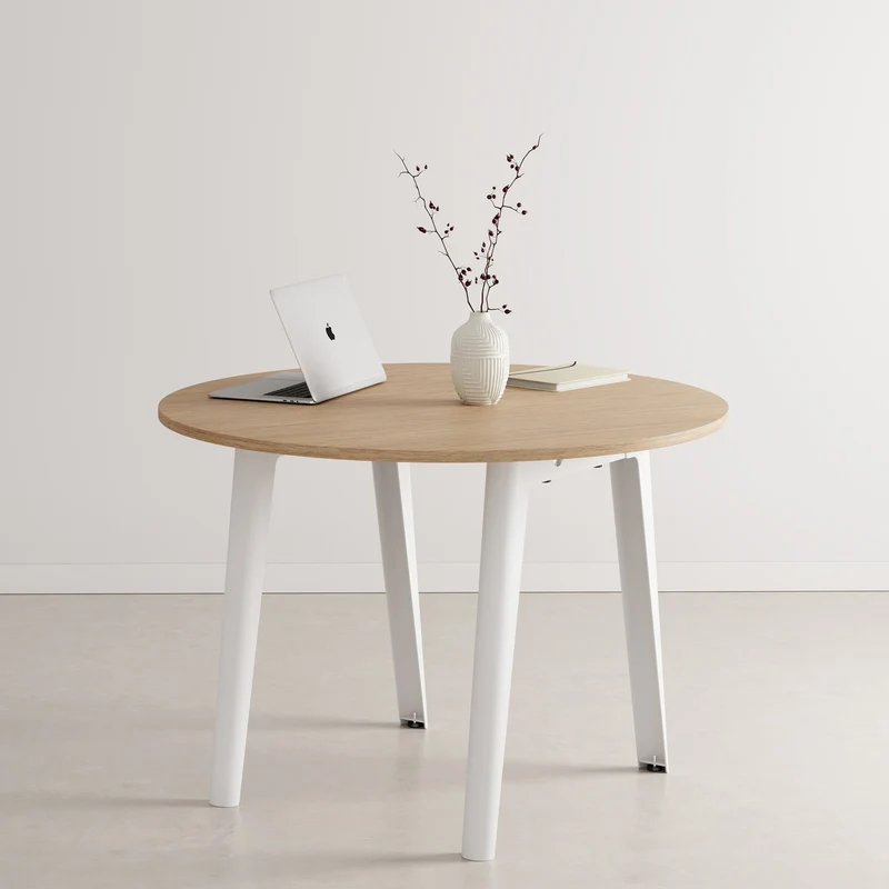 Table de réunion ronde NEW MODERN Ø 110cm - bois éco-certifié