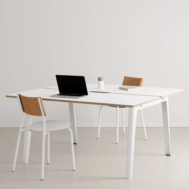 Bureau open-space NEW MODERN 2 places - multiplis blanc
