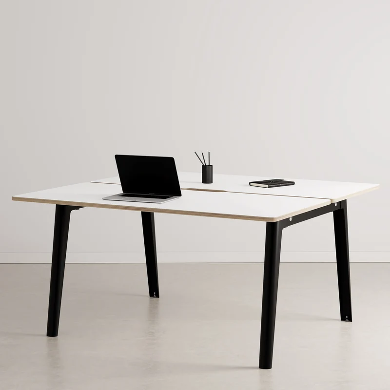 Bureau open-space NEW MODERN 2 places - multiplis blanc
