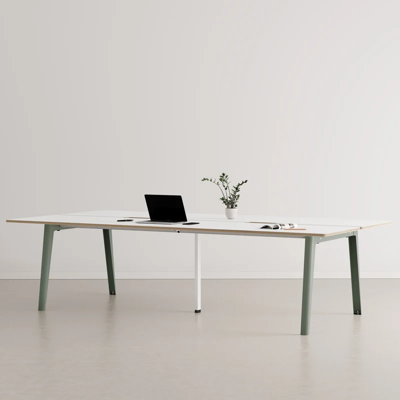 Bureau open-space NEW MODERN 4 places - multiplis blanc