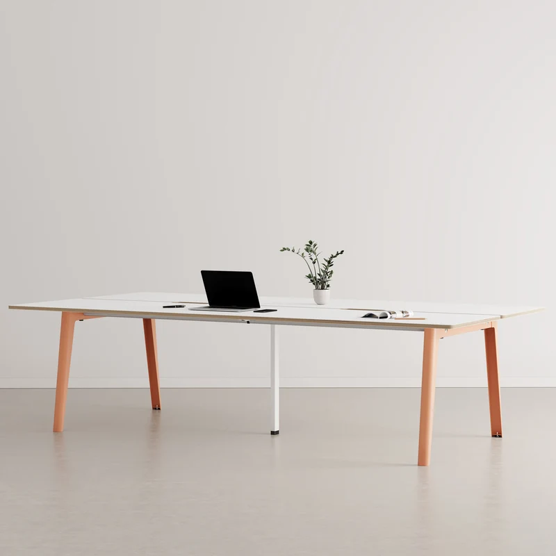 Bureau open-space NEW MODERN 4 places - multiplis blanc