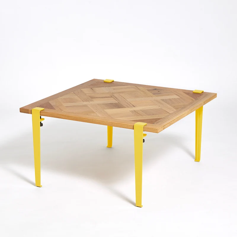 Table basse TIPTOE 80x80cm - parquet de Versailles