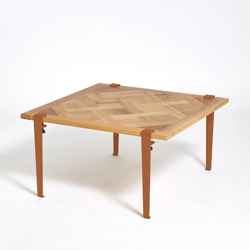Table basse TIPTOE 80x80cm - parquet de Versailles