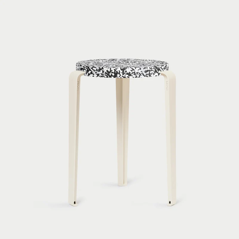Tabouret LOU - plastique recyclé Macchiato