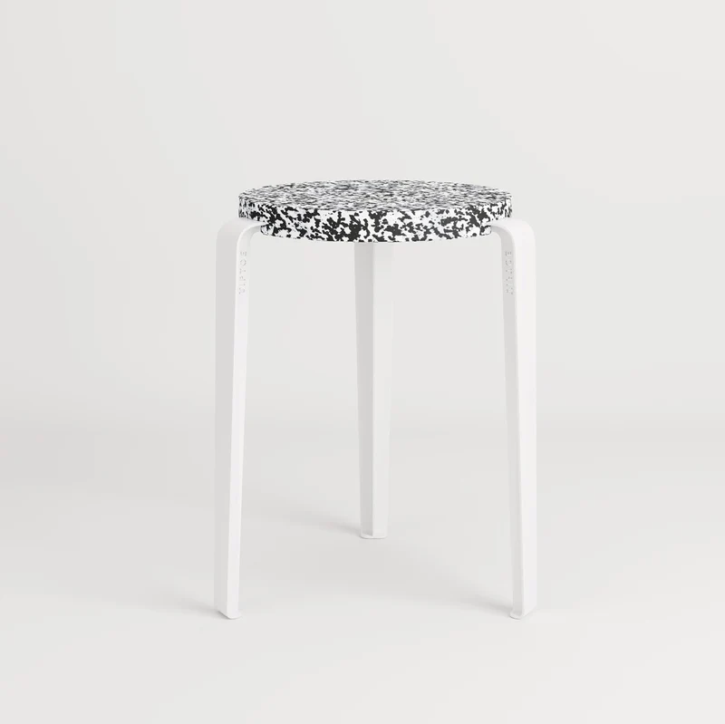 Tabouret LOU - plastique recyclé Macchiato