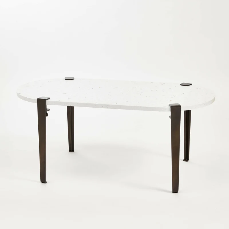 Table basse oblongue TIPTOE 100x50cm - plastique recyclé Venezia