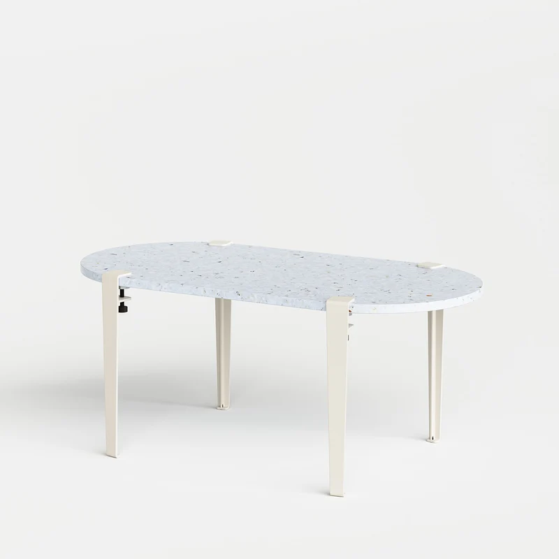 Table basse oblongue TIPTOE 100x50cm - plastique recyclé Venezia