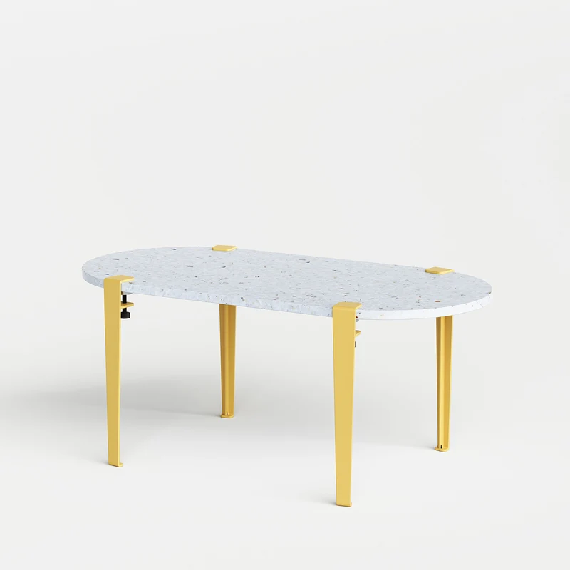 Table basse oblongue TIPTOE 100x50cm - plastique recyclé Venezia