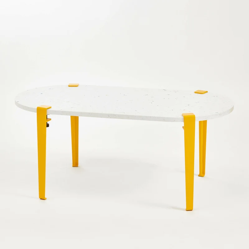 Table basse oblongue TIPTOE 100x50cm - plastique recyclé Venezia