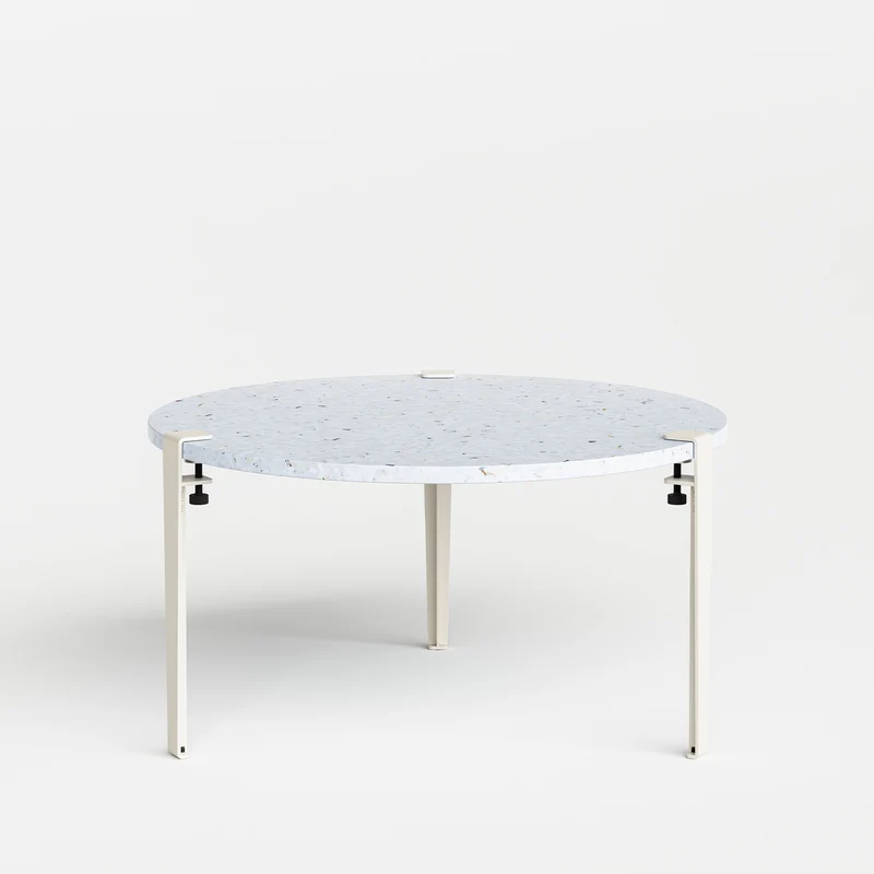 Table basse ronde TIPTOE Ø 80cm - plastique recyclé Venezia