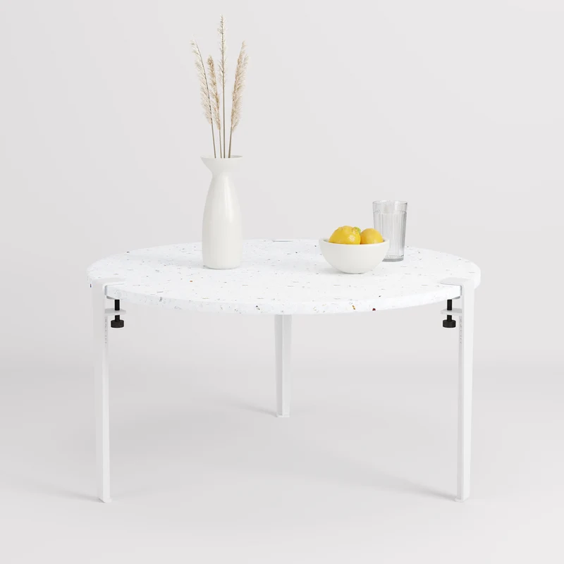 Table basse ronde TIPTOE Ø 80cm - plastique recyclé Venezia