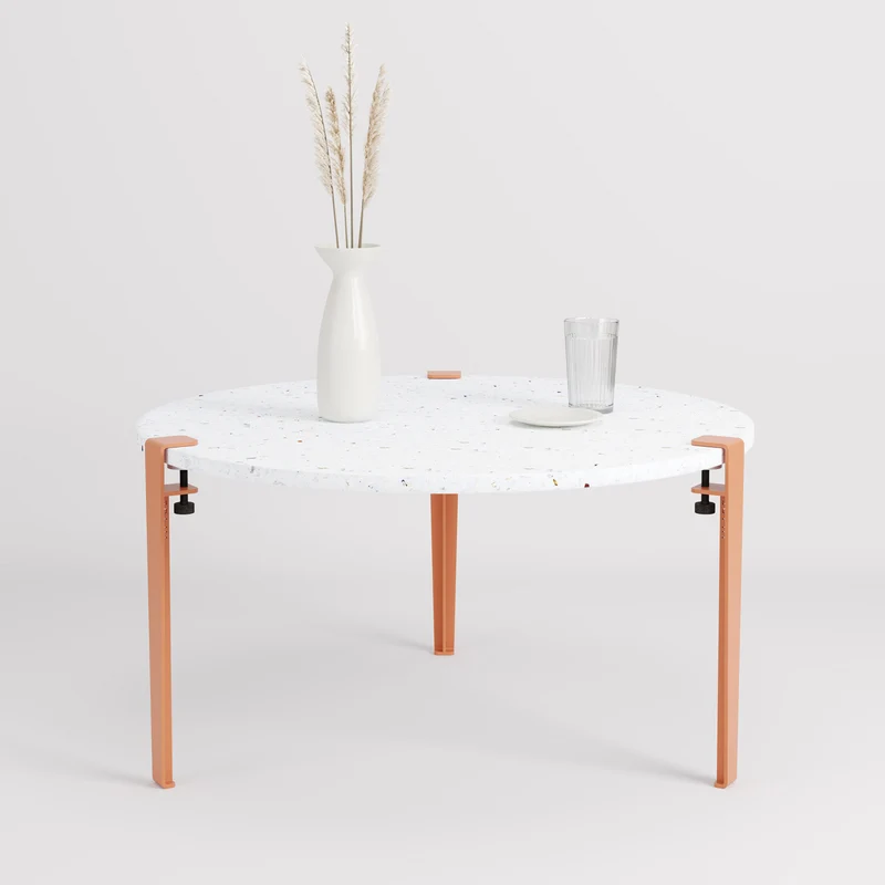 Table basse ronde TIPTOE Ø 80cm - plastique recyclé Venezia