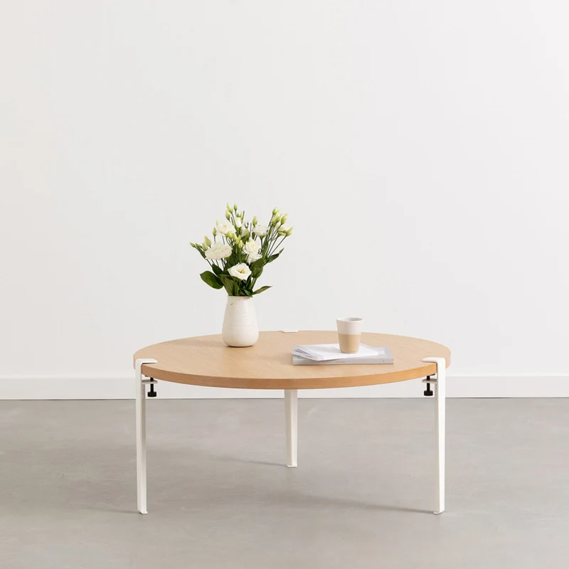 Table basse ronde TIPTOE Ø 90cm - chêne massif