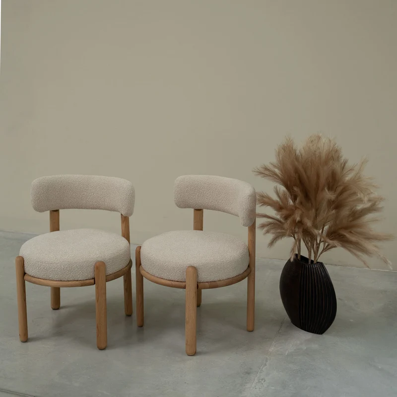 Lot de 2 chaises en chêne massif Lova | NordicStory