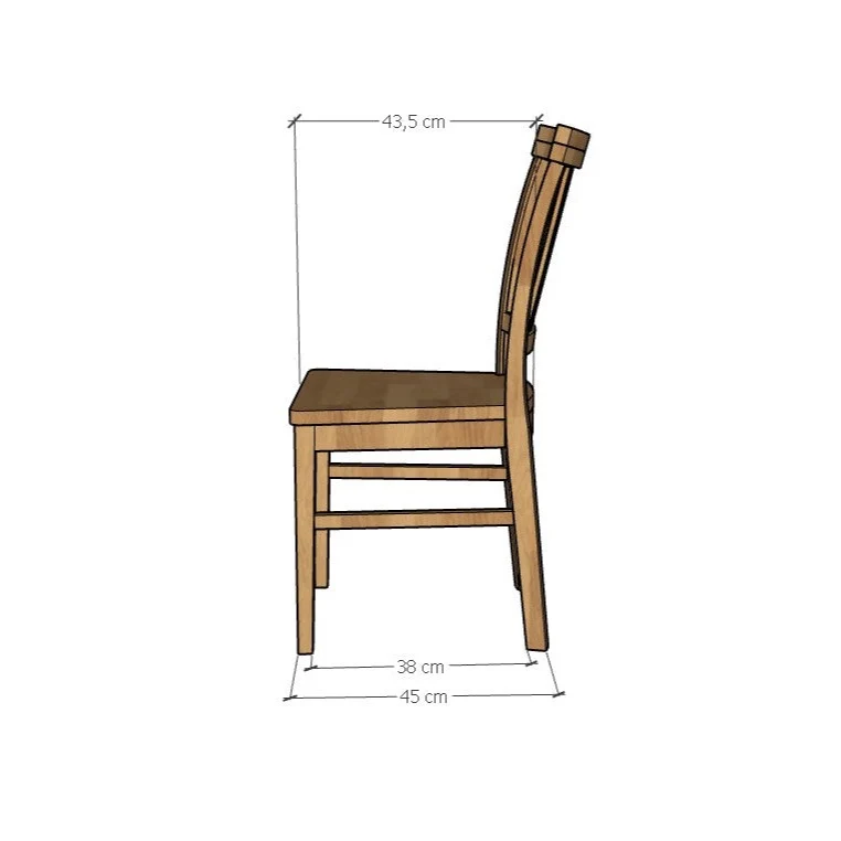 Lot de 2 ou 4 chaises de salle à manger en chêne massif de Provence | NordicStory