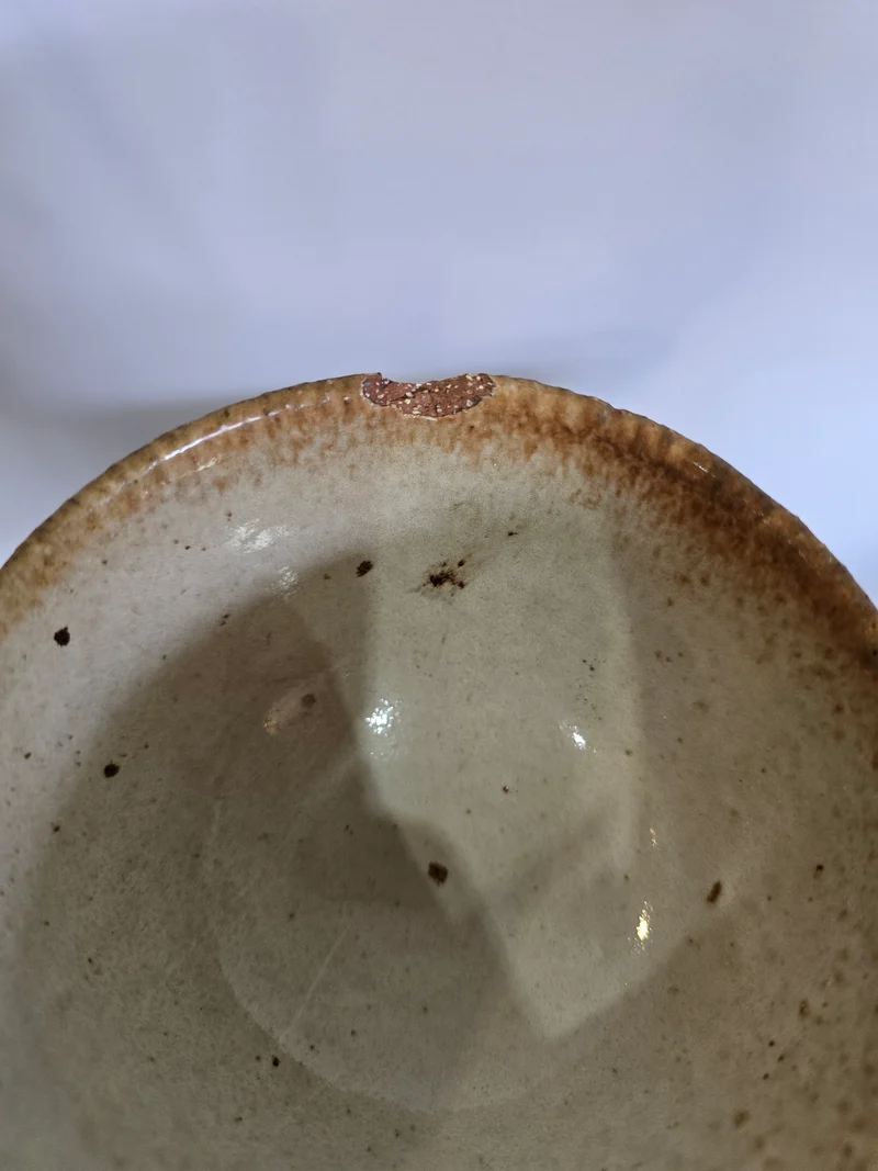 Lot de 5 tasses en grès émaillé – Travail d’artisan, signées