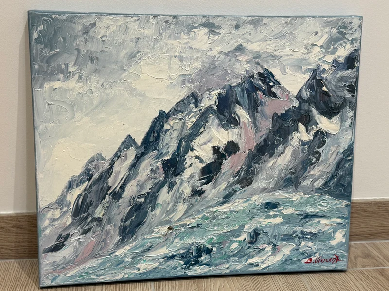 Tableau – “Massif Alpin, Chamonix” – Bernard Vincent - 46x39