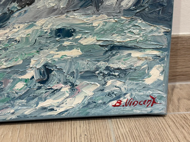 Tableau – “Massif Alpin, Chamonix” – Bernard Vincent - 46x39