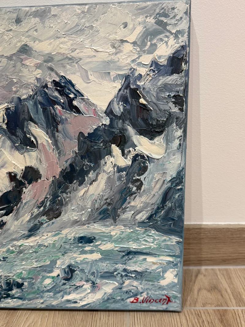 Tableau – “Massif Alpin, Chamonix” – Bernard Vincent - 46x39