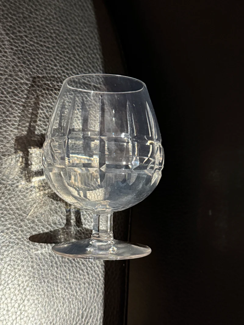 Lot de 6 Verres à Cognac / Digestif en Cristal Taillé – 10 cm