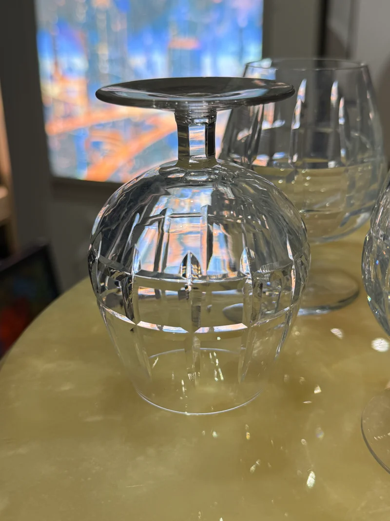 Lot de 6 Verres à Cognac / Digestif en Cristal Taillé – 10 cm