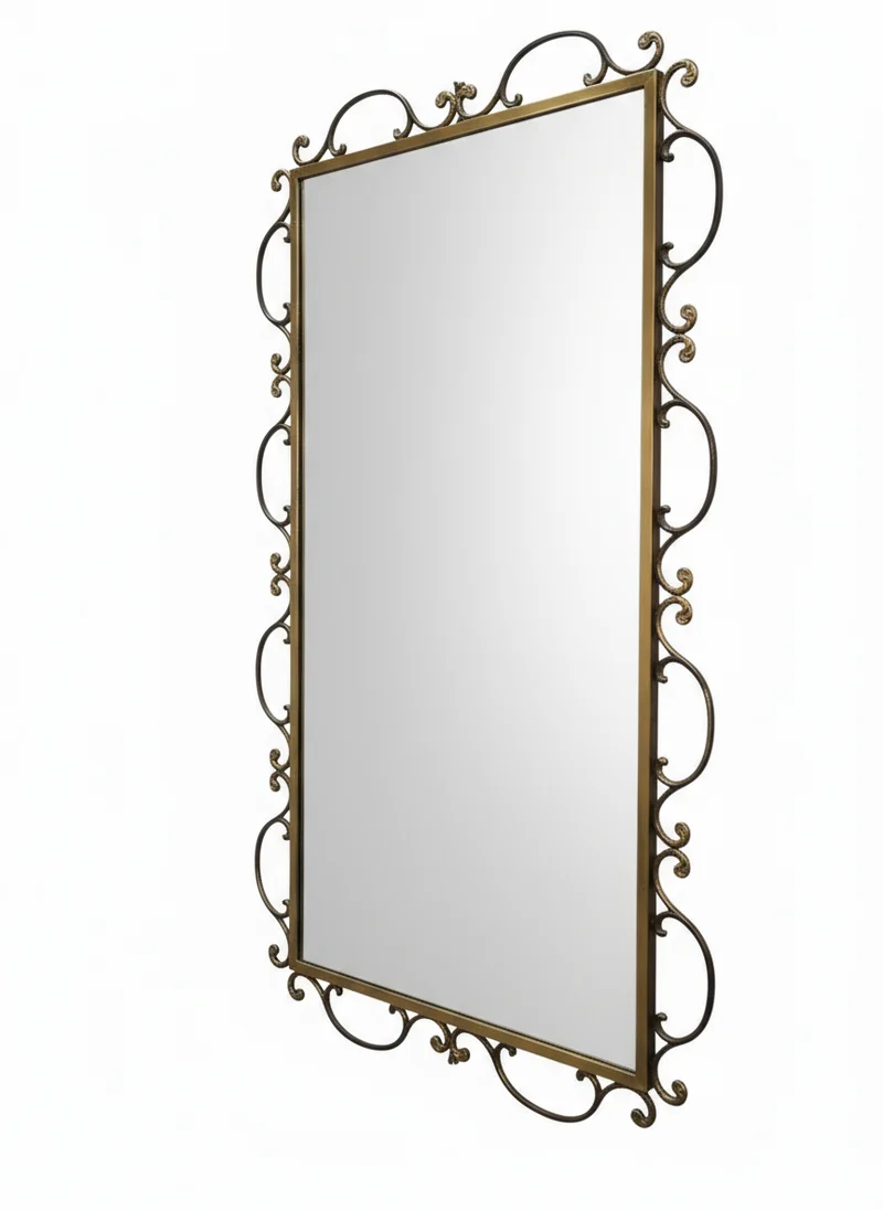 miroir mural en fer forgé – Style Art Déco / Maison Bourgeoise