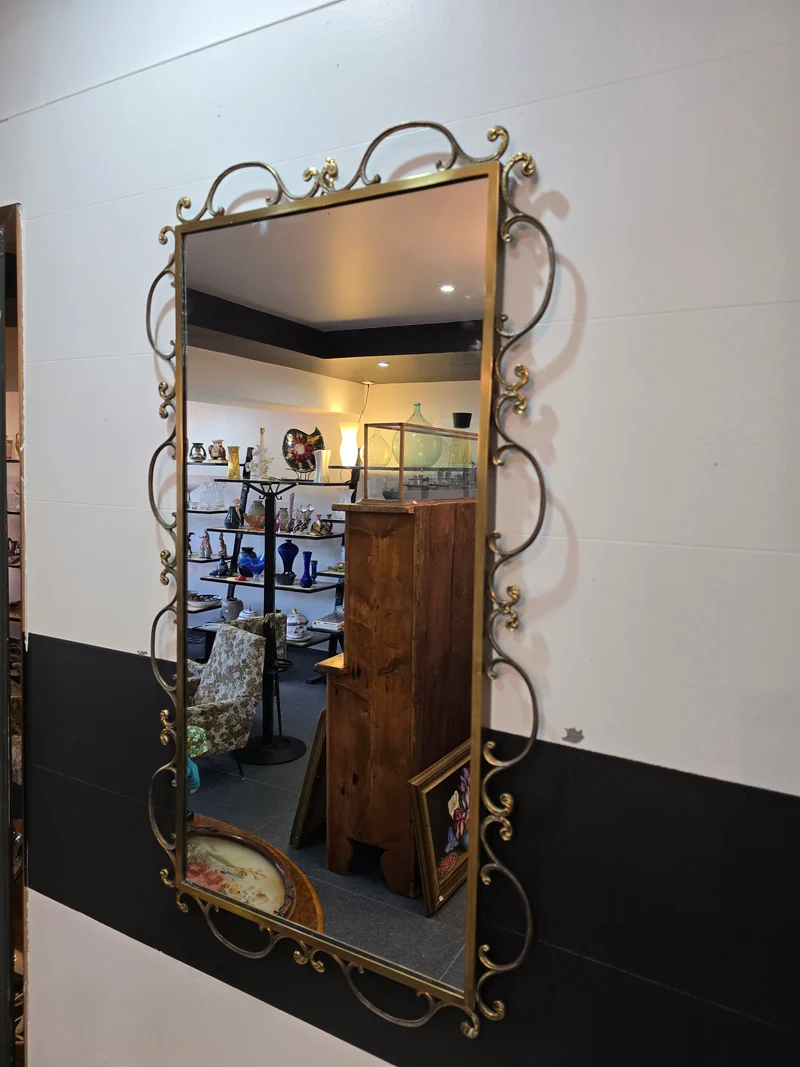 miroir mural en fer forgé – Style Art Déco / Maison Bourgeoise