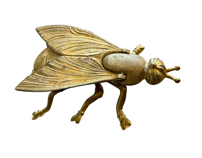 Cendrier / Vide-poche en bronze – Insecte sculpté – Années 1950-1970