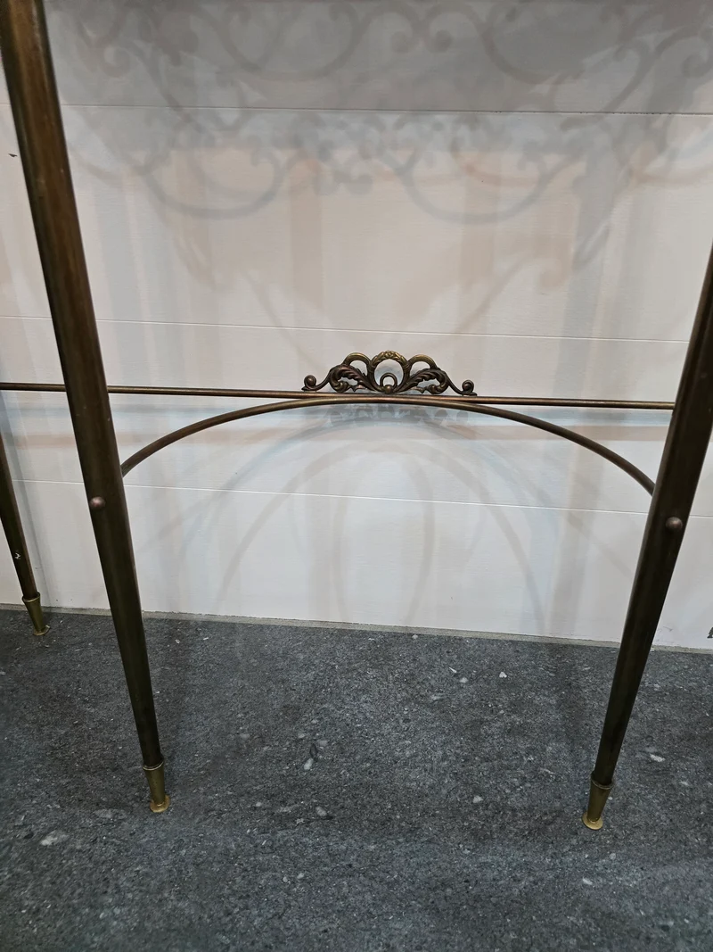 Console en fer forgé et plateau marbre – Style Art Déco / Néoclassique