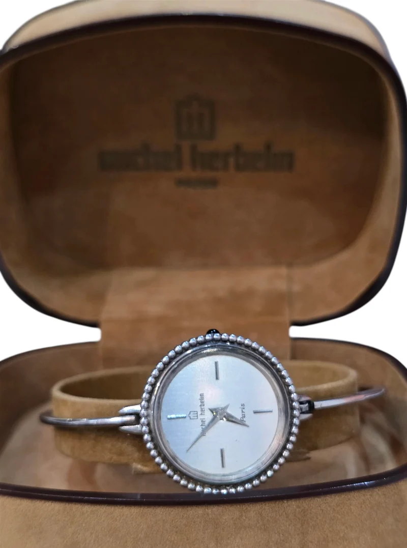 Montre vintage en argent – Michel Herbelin Paris