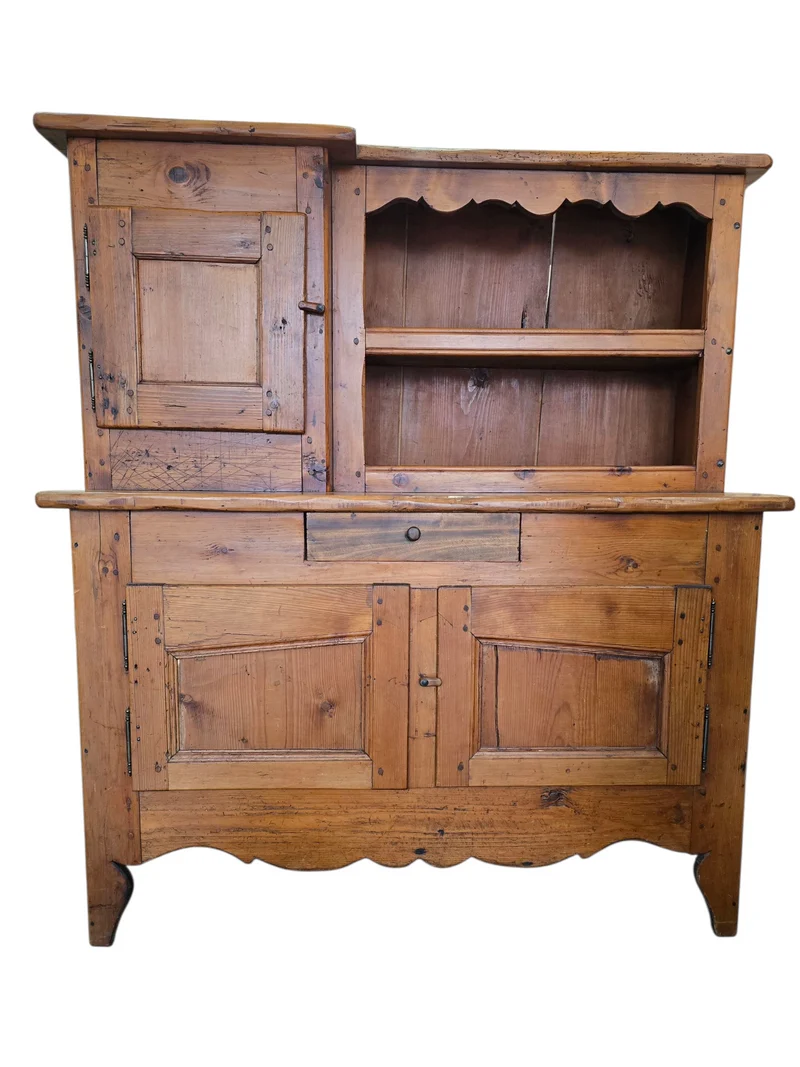 Buffet deux-corps rustique en bois massif