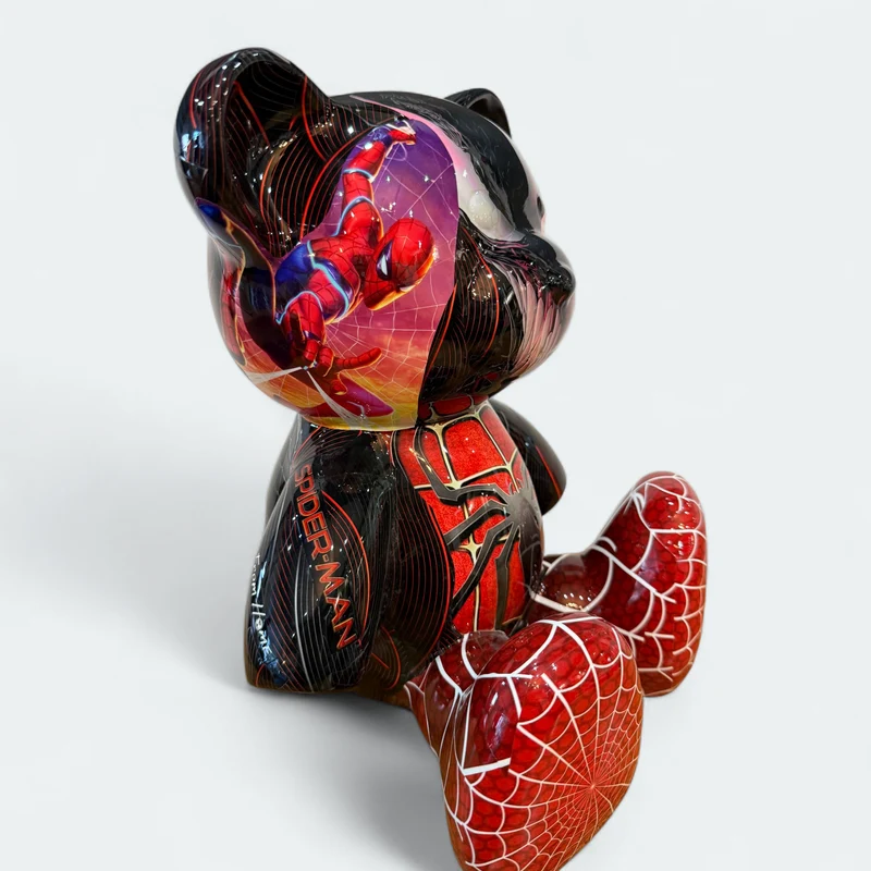 Teddy Bear Spider-Man /Venom – Édition limitée 7/26 – Résine covering – 35 cm