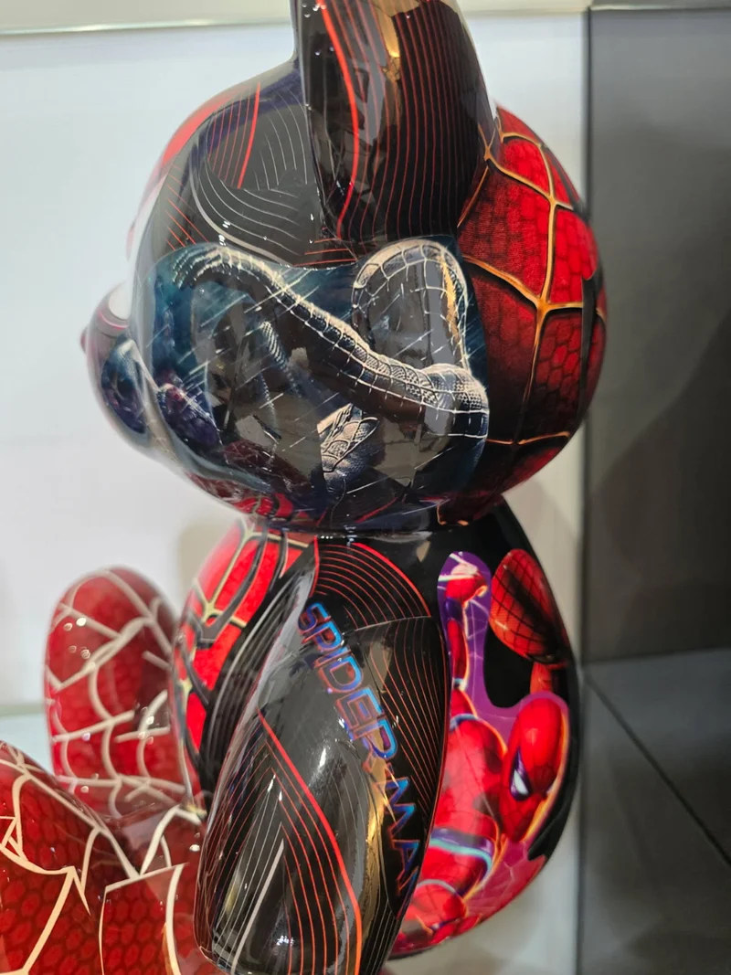 Teddy Bear Spider-Man /Venom – Édition limitée 7/26 – Résine covering – 35 cm