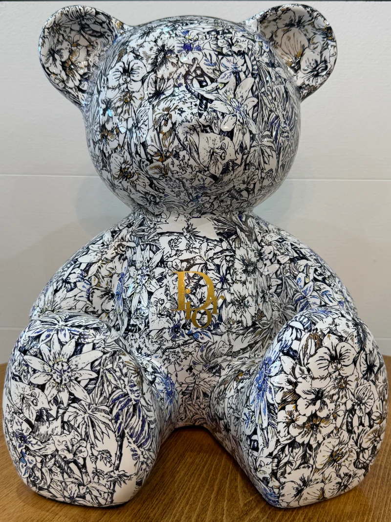 Teddy Bear Dior floral – Édition limitée 6/26 – 35 cm