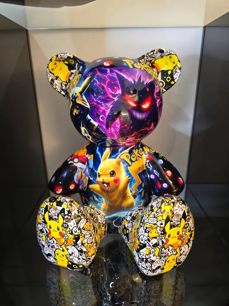 Teddy Bear Pokémon – Édition limitée 5/26 – 35 cm. Signé Naor