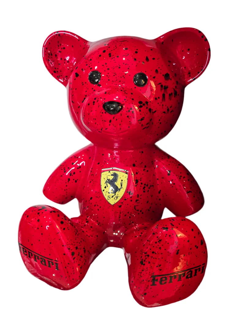 Teddy Bear Ferrari Édition limitée 9/26 – Résine covering – 35 cm