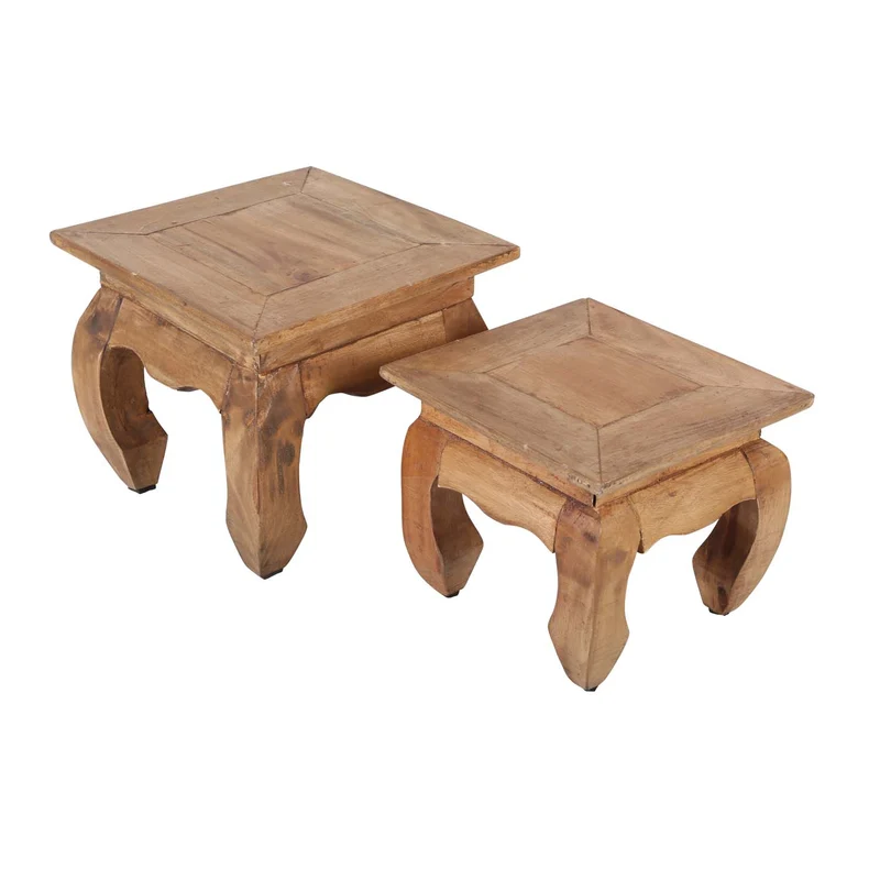 Tables à opium orientales naturelles lot de 2