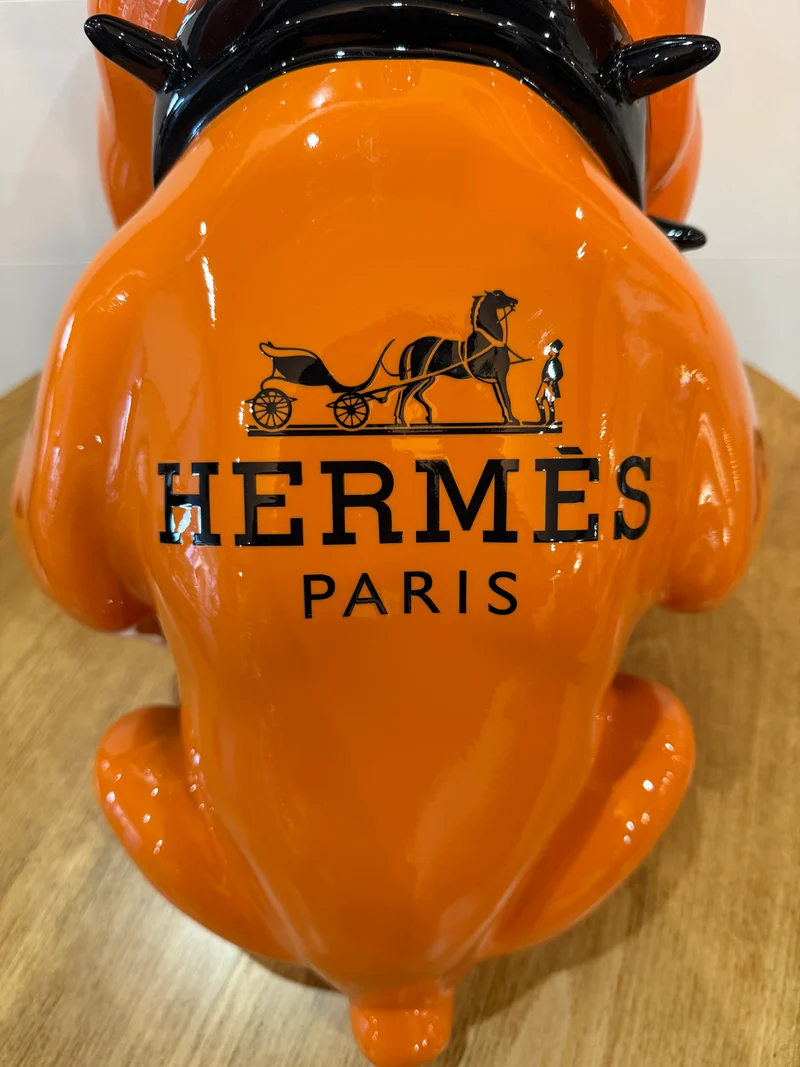 Bulldog Hermès – Naor – Édition limitée 2/26 – H 35 x L 46
